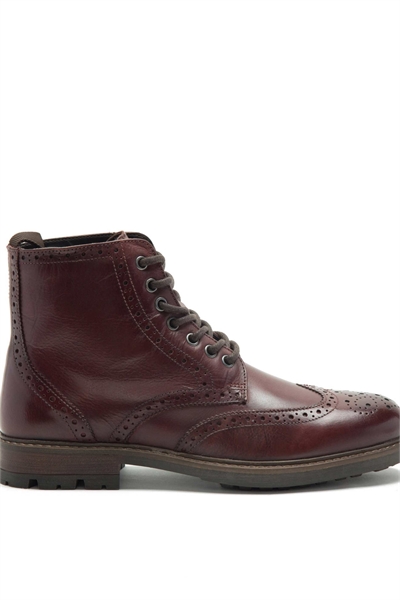 Кожаные ботинки NESSER с броги и шнуровкой артикул 134063267