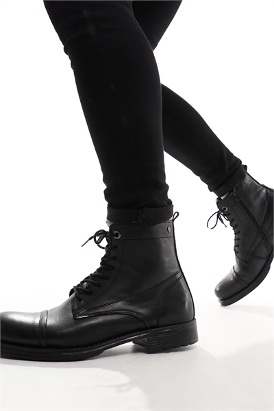 Кожаные ботинки на шнурках артикул 130949220