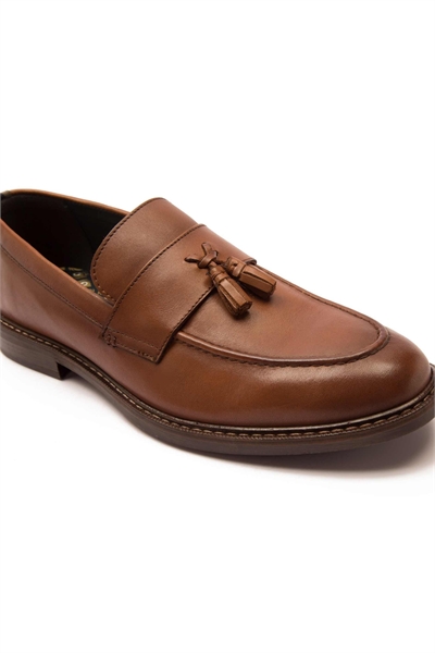 Мужские кожаные лоферы с кисточками «Clinton» артикул 141247599