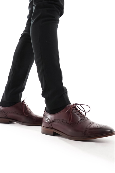 Туфли-броги из промытого кожи артикул 132827257