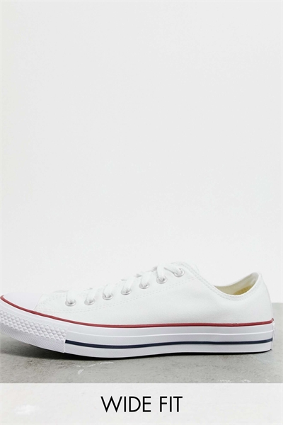 Кроссовки Chuck Taylor All Star Ox белого цвета с широкой колодкой артикул 1769117