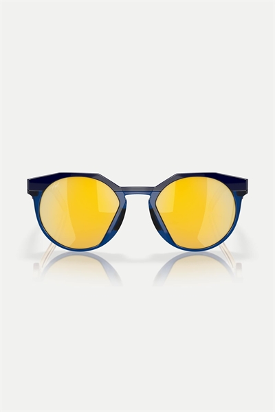 Поляризованные солнцезащитные очки Kylian Mbappé из серии Signature с круглыми оправами HSTN и золотыми зеркальными линзами артикул 150090155