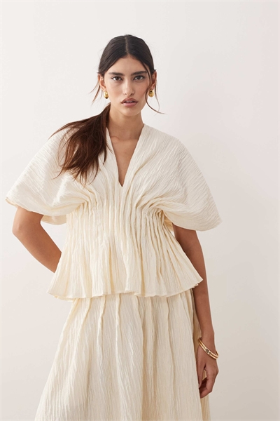 Топ с гофрированной текстурой и затянутой талией co-ord артикул 152631036