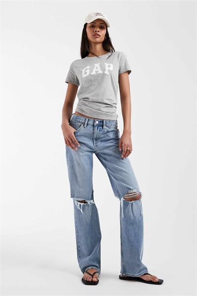 Джинсы свободного кроя с прямыми брючинами артикул 155313853