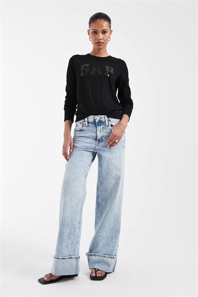 Джинсы с широкими брючинами артикул 155393010