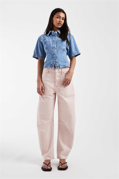 Джинсы с завышенной талией артикул 155313863