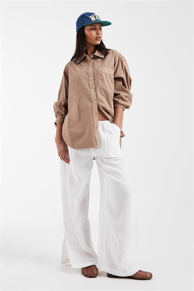 Широкие брюки с резинкой из марли артикул 155647554