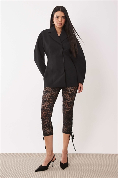 Кружевные леггинсы с бантиком по низу артикул 156132847