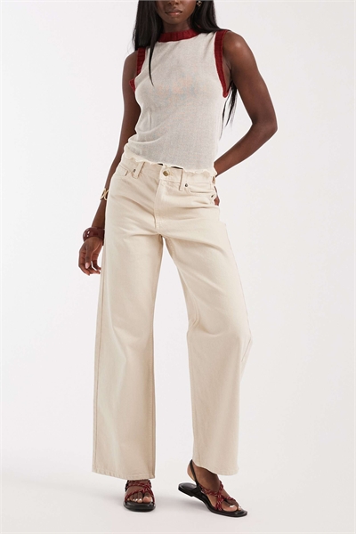 Джинсы с прямыми брючинами свободного кроя артикул 156237068