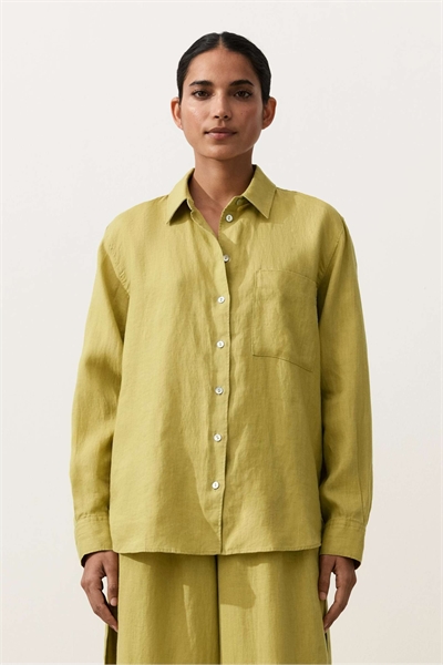 Рубашка свободного кроя из 100% льна артикул 156267992