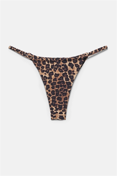 Бикини-трусики с драпировкой и леопардовым принтом артикул 155812066