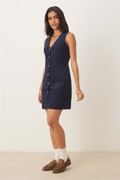 Мини-платье с пуговицами на груди артикул 149323253