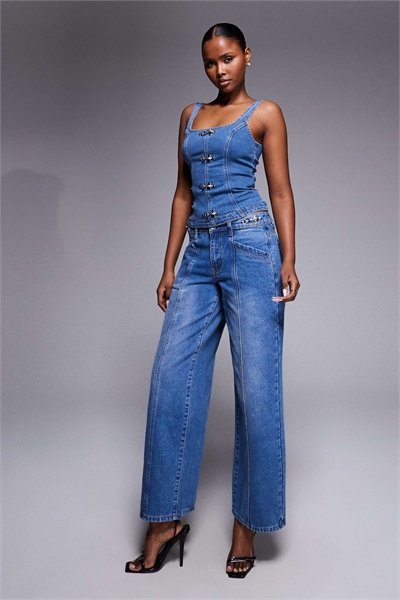 Джинсы свободного кроя с пряжкой co-ord артикул 155209920