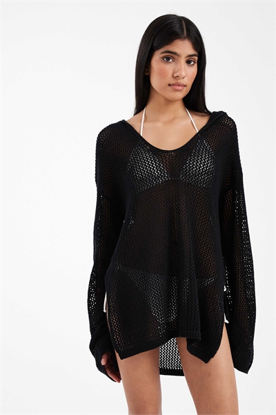 Пляжные кеды из плотного трикотажа на платье с капюшоном артикул 152702076