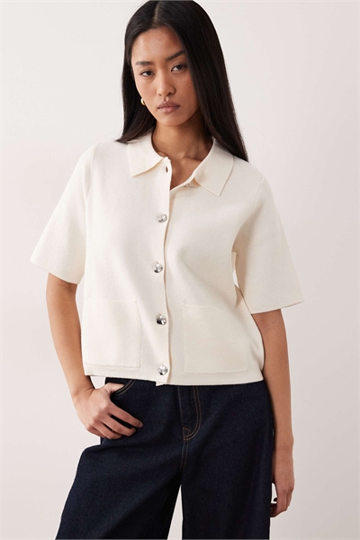 Компактный кардиган с короткими рукавами артикул 152931562