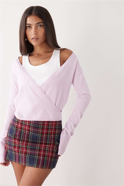 Кардиган с длинными рукавами и запахом артикул 155632266