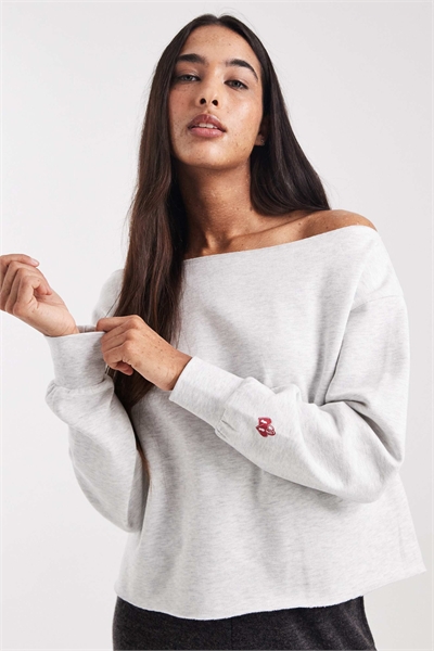 Свитер из флиса с открытыми плечами артикул 153725186