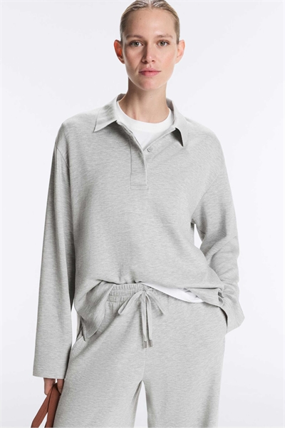 Полурукавная рубашка-поло из смесовой ткани с простегиванием артикул 156238290