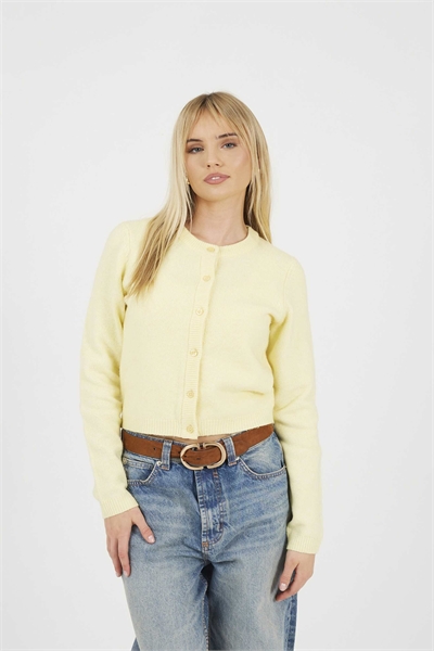 Мягкий кардиган с круглым вырезом артикул 155957831