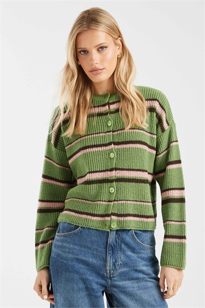 Кардиган в полоску артикул 154870691