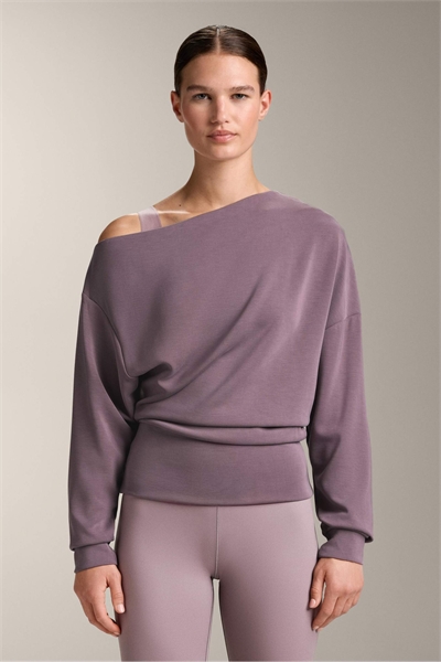 Свитшот с асимметричным вырезом, регулируемой талией и мягким на ощупь модалом артикул 155702661