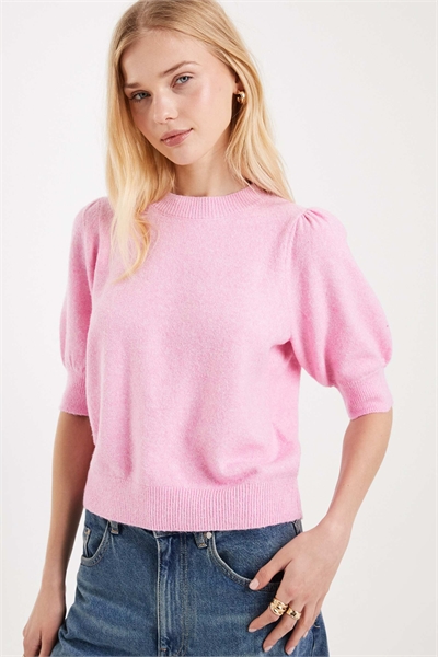 Трикотажный топ с короткими рукавами артикул 152350991