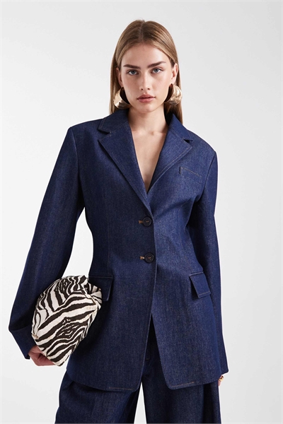 Комплект из джинсового блейзера с затягивающейся талией артикул 151666328