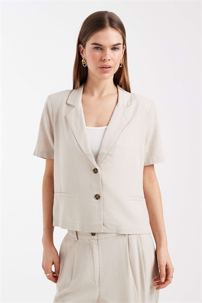 Блейзер с коротким рукавом с эффектом льна co-ord артикул 154693198