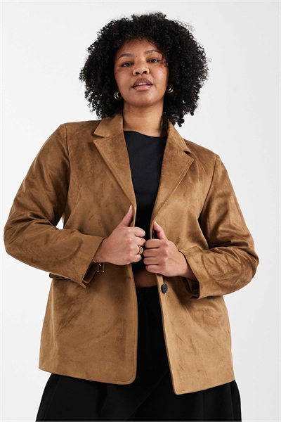 Блейзер из искусственной замши артикул 152860100