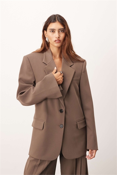 Шерстяной блейзер свободного кроя с однорядной застежкой co-ord артикул 148846831