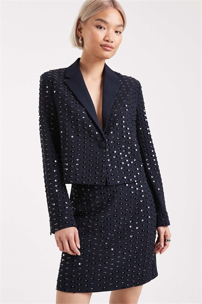 Укороченный блейзер с пайетками co-ord артикул 150504475