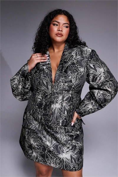 Блейзер с вырезанными линиями из жаккарда co-ord артикул 147702295