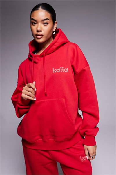 Оверсайз-худи с логотипом из страз и высоким содержанием хлопка co-ord артикул 151737373