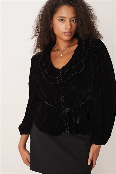 Блузка Tommie с бахромой из вельвета артикул 151055499