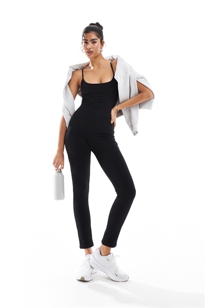 Тренажерный комбинезон с круглым вырезом артикул 140474969