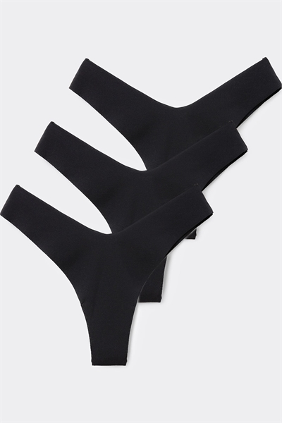 Набор из 3-х бразильских трусиков с высоким вырезом, изготовленных методом лазерной резки артикул 153466653