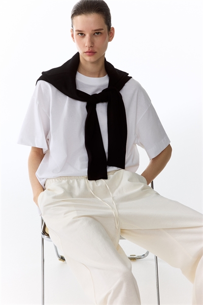 Брюки из льняной смеси артикул 1259065007