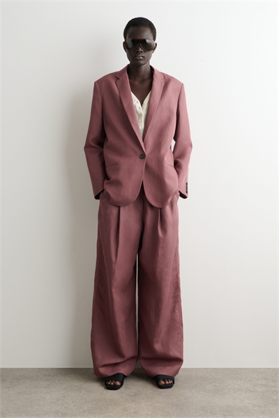 Однобортный блейзер из смешанного льна артикул 1339538001