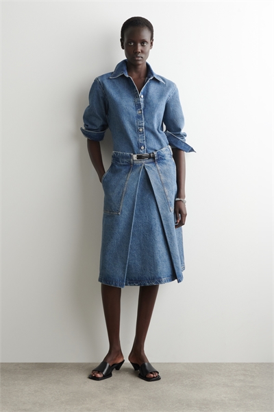 Джинсовая юбка А-силуэта артикул 1323035001