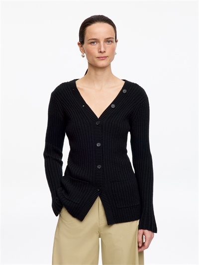 Кардиган с ребристой вязкой артикул 1305312001