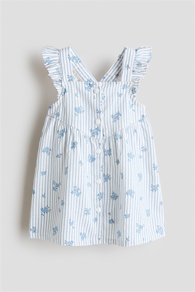 Платье из хлопка с отделкой воланами артикул 1123540016