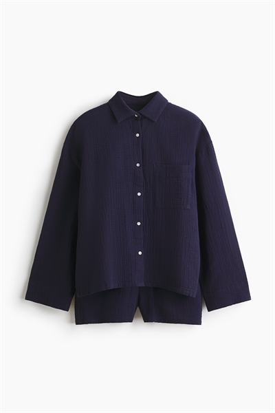 Пижама с шортами и рубашкой артикул 1224147040