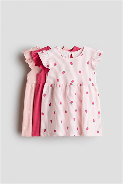 Хлопковые платья с принтом, 3 штуки в наборе артикул 1318476002