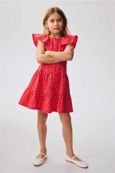 Платье из сеерсакера с ярусами артикул 1318697006