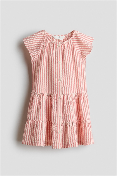 Платье из сеерсакера с ярусами артикул 1318697007