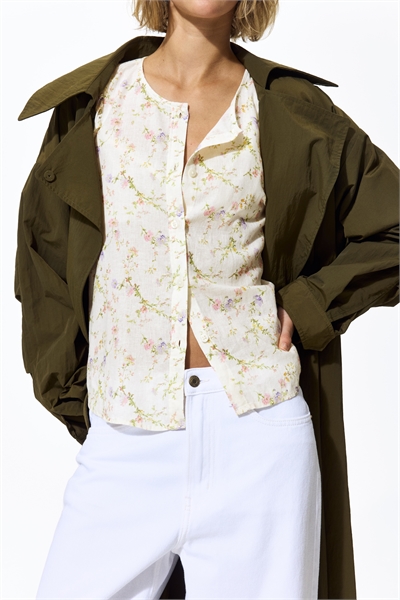 Блузка из льняной смеси артикул 1256527014