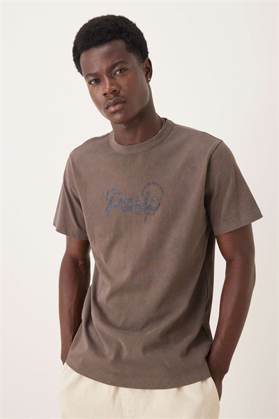 Футболка с объемным принтом с городским мотивом артикул 150204514