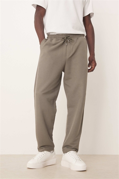 Свободные зауженные джоггеры из хлопка пике цвета хаки артикул 151963299