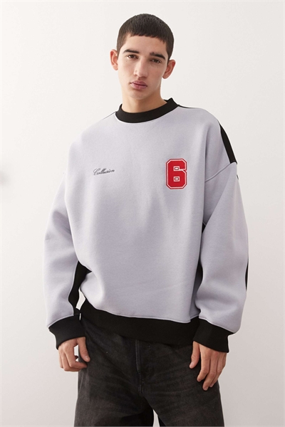 Футболка-свитшот свободного кроя артикул 152866225