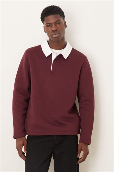 Толстовка с высоким воротником и контрастным воротником артикул 153527520